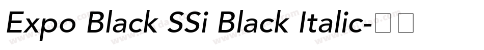 Expo Black SSi Black Italic字体转换